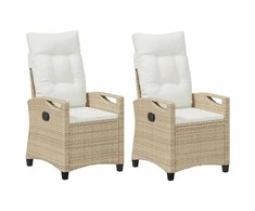 Sodo Kėdė 2 pcs Bežinė ir kreminė 56 x 60 x 112 cm