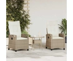Sodo Kėdė 2 pcs Bežinė ir kreminė 56 x 60 x 112 cm