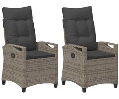 Sodo Kėdė 2 pcs Pilka ir tamsiai pilka 56 x 60 x 112 cm