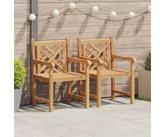 Sodo Kėdė 2 pcs 60 x 58 x 90 cm Kieto teka medžio