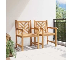 Sodo Kėdė 2 pcs 60 x 58 x 90 cm Kieto teka medžio