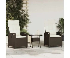 Sodo Kėdė 2 pcs Ruda ir grietinėlė 56 x 60 x 112 cm