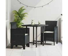 Sodo Kėdė 2 pcs Antracitas 53 x 49 x 85 cm Polipropilenas