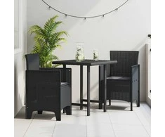 Sodo Kėdė 2 pcs Antracitas 53 x 49 x 85 cm Polipropilenas