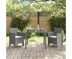 Sodo Kėdė 2 pcs Šviesiai pilka 53 x 49 x 85 cm Polipropilenas