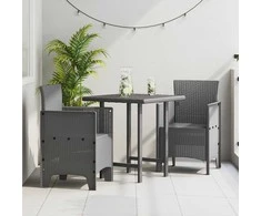 Sodo Kėdė 2 pcs Šviesiai pilka 53 x 49 x 85 cm Polipropilenas