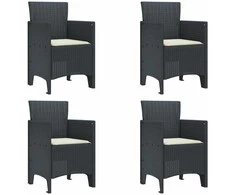 Sodo Kėdė 4 pcs Antracitas 53 x 49 x 85 cm Polipropilenas