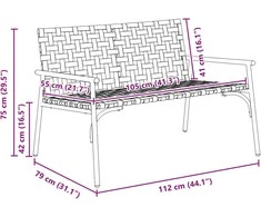 Sodo Kėdė Ruda 110,5 x 79 x 75,5 cm poliratanas