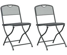 Sodo kėdės 2 pcs Antracitas 52,5 x 46 x 82 cm Geležis