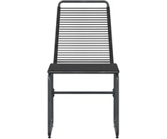 Sodo kėdės 2 pcs Juodas 48 x 55 x 89,5 cm Ratanas