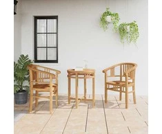 Kėdė 2 pcs Ruda 63 x 58 x 89 cm Kieto teka medžio