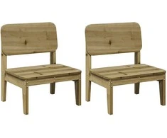 sodo kėdės 2 vnt 60x52,5x72 cm impregnuotos medienos pušis