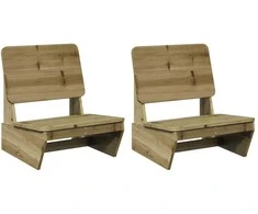 sodo kėdės 2 vnt 60x64x70,5 cm impregnuotos medienos pušis