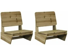 sodo kėdės 2 vnt 60x64x70,5 cm impregnuotos medienos pušis
