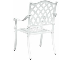 Sodo Kėdė 2 pcs Balta 56 x 55 x 92.5cm Aliuminis