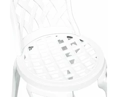 Sodo Kėdė 2 pcs Balta 39 x 40 x 87cm Aliuminis