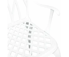 Sodo Kėdė 2 pcs Balta 53 x 51 x 88,5cm Aliuminis