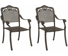 Sodo Kėdė 2 pcs Bronzinė 55 x 55 x 92,5cm Aliuminis