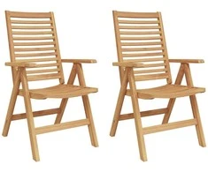 Kėdė 2 pcs Ruda 64.5 x 52 x 108 cm Kieto teka medžio