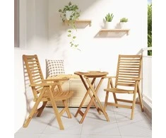 Kėdė 2 pcs Ruda 64.5 x 52 x 108 cm Kieto teka medžio