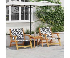 Sodo baldai 2 pcs Juoda ir Balta 67 x 78 x 73 cm