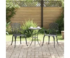 Sodo Kėdė 2 pcs Juoda 53 x 51 x 88,5cm Aliuminis
