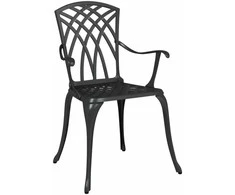 Sodo Kėdė 2 pcs Juoda 53 x 51 x 88,5cm Aliuminis
