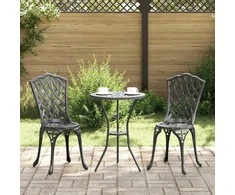 Sodo Kėdė 2 pcs Juoda 39 x 40 x 87cm Aliuminis