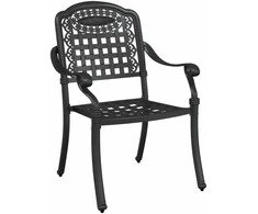 Sodo Kėdė 2 pcs Juoda 55 x 56,5 x 91cm Aliuminis