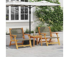 Sodo baldai 2 pcs Pilka 67 x 78 x 73 cm Kietos akacijos mediena