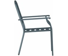Sodo Kėdė 2 pcs Antracitas 56 x 65 x 89 cm Plienas