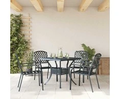 Sodo Kėdė 4 pcs Antracitas 56 x 65 x 89 cm Plienas