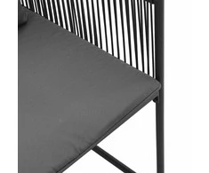 Kėdė su pagalve 4 pcs Juoda ir Antracitas PE ratanas