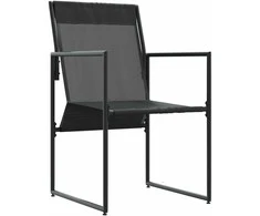 Kėdė su pagalve 4 pcs Juoda ir Antracitas Tekstilenas
