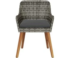 Sodo Kėdė su pagalve 2 pcs Pilka 62,5 x 55 x 82 cm poliratanas
