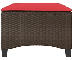 sodo kėdės su pagalvėlėmis 2 vnt Ruda 55x55x36 cm polirotango