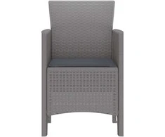 Sodo Kėdė 4 pcs Šviesiai pilka 53 x 49 x 85 cm Polipropilenas
