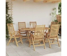 Kėdė 6 pcs Ruda 64.5 x 52 x 108 cm Kieto teka medžio