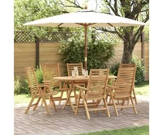 Kėdė 6 pcs Ruda 64.5 x 52 x 108 cm Kieto teka medžio