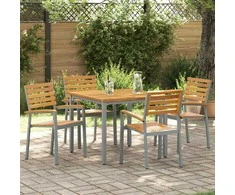 Sodo Kėdė 4 pcs Ruda 56 x 57 x 87 cm Kietos akacijos mediena
