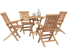 Lauko baldų komplektas Sodo komplektas 3 vnt. Ruda Kietas teakwood