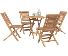 Lauko baldų komplektas Sodo komplektas 3 vnt. Ruda Kietas teakwood