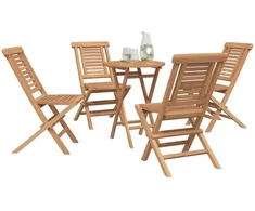 Lauko baldų komplektas Sodo komplektas 3 vnt. Ruda Kietas teakwood