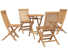Lauko baldų komplektas Sodo komplektas 5 vnt. Ruda Kietas teakwood