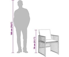 Sofa Sodo komplektas su pagalvėlėmis, 17 dalių, smėlio, poliratanas