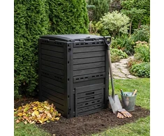 Sodo kompostinė Juoda 59,5 x 60 x 81,5 cm 280 l 100% PP