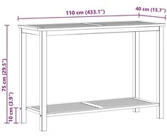 Sodo konsolinis stalas Šviesus akacijų 110 x 40 x 75 cm