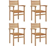 Kėdė 4 pcs Ruda 56 x 55 x 90.5 cm Kieto teka medžio