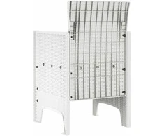 Sodo Kėdė su pagalve 4 pcs Balta 53 x 49 x 85 cm Polipropilenas