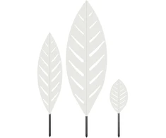 Sodo kuolas 3 vnt. 116,5 x 35 x 3 cm Balta Plienas